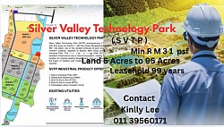 Ipoh Silver Valley Technology Park ( S V T P ) 5 Acres to 95 Acres