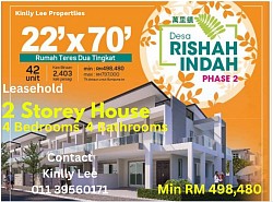 Ipoh Desa Rishah Indah 萬 里 镇 22’x70’